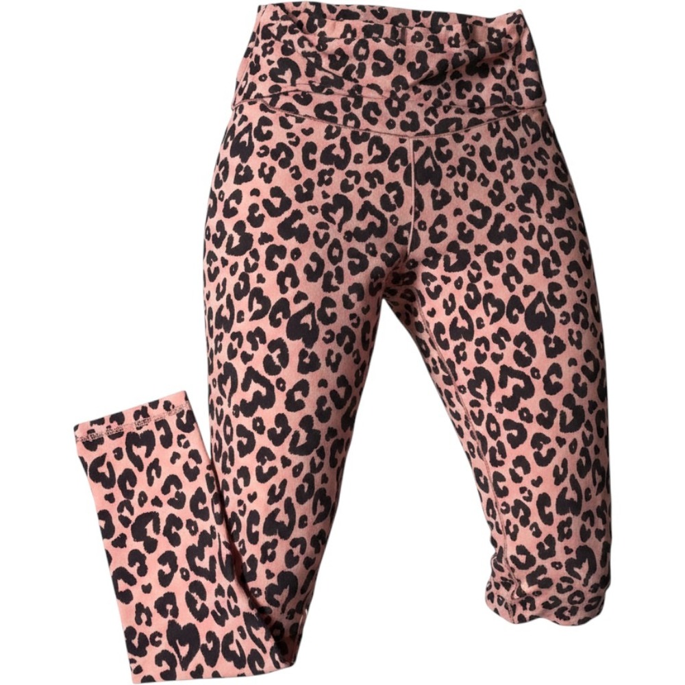 OFFLINE by Aerie Real Me High Waisted 7/8 Leggings Pink Leopard Print Medium